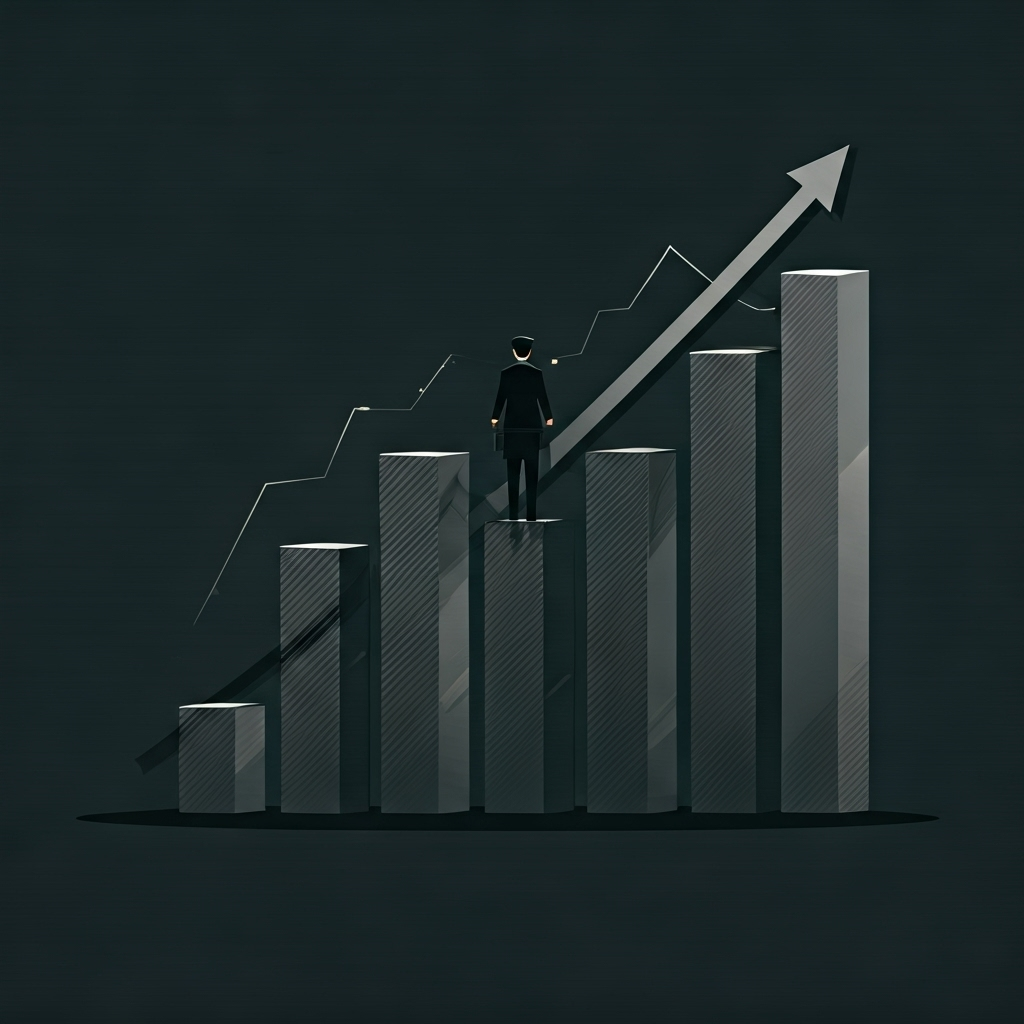 Growth chart illustrating AI-driven performance